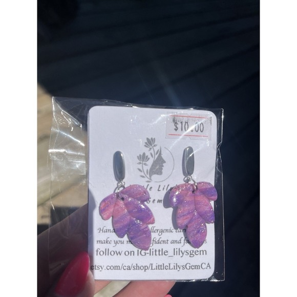 handmade Polymer Clay earrings lot  -1.  12 Unique 12 Pcs  Stainless Steel Base - Picture 5 of 14